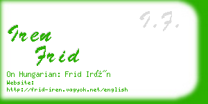 iren frid business card